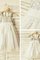 Ärmelloses A-Linie Bodenlanges Blumenmädchenkleid mit Rüschen mit Reißverschluss - Bild 2