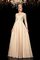 A-Line Prinzessin Bodenlanges Anständiges Abendkleid mit Langen Ärmeln - Bild 1