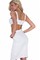 Jesery Kleid Bandeau Weiß V-Ausschnitt Bodycon Club Kleider - Bild 2