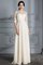 A-Line Prinzessin Natürliche Taile Brautkleid aus Chiffon mit Schaufel Ausschnitt - Bild 3