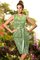 Schaufel-Ausschnitt Satin Normale Taille Ärmelloses Brautjungfernkleid mit Bordüre - Bild 26