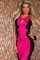 Polyester Juwel Bodycon Damen Elegant Ausschnitt Club Kleider - Bild 1