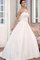 Satin Bodenlanges Extravagantes Brautkleid mit Schmetterlingsknoten mit Applike - Bild 1