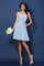 Ein Schulterfreies Trägerlos Mini Brautjungfernkleid aus Chiffon mit Blume - Bild 17