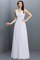 Prinzessin Chiffon V-Ausschnitt Ärmelloses Brautjungfernkleid mit Reißverschluss - Bild 29