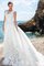 Strand Spitze Sweep Zug Reißverschluss Brautkleid mit Applikation - Bild 1