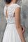 V-Ausschnitt Chiffon Kurze Ärmeln Bodenlanges Luxus Brautkleid - Bild 2