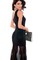 Damen Polyester Eine Schulter Elegant Maxi Ausschnitt Club Kleider - Bild 2