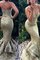 Paillette Normale Taille Meerjungfrau Stil Herz-Ausschnitt Ballkleid mit Sweep zug - Bild 1