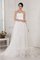 Reißverschluss Ärmelloses Sittsames Brautkleid mit Applike mit Empire Taille - Bild 1