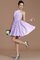 Reißverschluss Ärmelloses Natürliche Taile Kurzes Brautjungfernkleid mit Bordüre - Bild 25