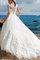 Strand Spitze Sweep Zug Reißverschluss Brautkleid mit Applikation - Bild 2