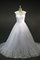 A-Line Juwel Ausschnitt Normale Taille Bodenlanges Brautkleid mit Kurzen Ärmeln - Bild 1