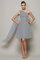 Prinzessin Ein Schulter Ärmelloses Mini Brautjungfernkleid aus Chiffon - Bild 26