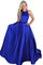 A Linie Neuere Nackenband Sweep Train Prinzessin Ballkleid aus Satin mit Perlen - Bild 1