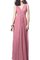A-Line V-Ausschnitt Bodenlanges Sittsames Brautjungfernkleid aus Chiffon - Bild 1