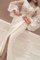 Langärmeliges Normale Taille Sweep Zug Meerjungfrau Single Abendkleid mit Bordüre - Bild 1