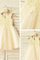 Prinzessin V-Ausschnitt Reißverschluss Wadenlanges Blumenmädchenkleid mit Perlen - Bild 1