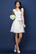 A-Line Chiffon Ärmelloses Normale Taille Mini Brautjungfernkleid - Bild 29