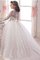 Tüll Duchesse-Linie Normale Taille Bodenlanges Blumenmädchenkleid mit Bordüre - Bild 2