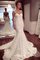 Klassisches Herz-Ausschnitt Gericht Schleppe Brautkleid aus Spitze ohne Ärmeln - Bild 1