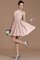 Reißverschluss Ärmelloses Natürliche Taile Kurzes Brautjungfernkleid mit Bordüre - Bild 27