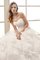 Trägerlos Gericht Schleppe Luxus Brautkleid mit Applikation aus Organza - Bild 2