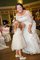 Reißverschluss Dreiviertel Länge Ärmeln Modern Romantisches Brautkleid mit Applikation - Bild 1