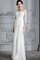 Normale Taille Etui V-Ausschnitt Dreiviertel Länge Ärmeln Chiffon Brautkleid - Bild 5