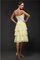 Ärmelloses Chiffon Reißverschluss Empire Taille Brautjungfernkleid mit Schleife - Bild 2