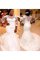 Plissiertes Romantisches Elegantes Konservatives Brautkleid mit Juwel Ausschnitt - Bild 1