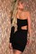 Eine Schulter Bodycon Elegant Ausschnitt Polyester Damen Club Kleider - Bild 2