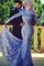 Sweep Zug Lange Ärmeln Saugfähig Meerjungfrau Stil Abendkleid mit Bordüre mit Rüschen - Bild 2