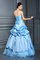 Duchesse-Linie Organza Bodenlanges Partykleid mit Rücken Schnürung mit Rüschen - Bild 2