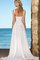 Etui Beach Stil Empire Taille Brautkleid mit Applike mit V-Ausschnitt - Bild 2