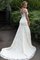 Etui Spitze Geschichtes Gekerbter Ausschnitt Brautkleid mit Gekappten Ärmeln - Bild 2