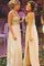 Prinzessin A-Line Ärmelloses Faszinierend Bodenlanges Brautjungfernkleid aus Chiffon - Bild 1