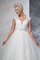 Sweep train Duchesse-Linie Tüll Anständiges Brautkleid ohne Ärmeln - Bild 6