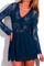 V-Ausschnitt Minikleid Polyester Elasthan Schick Club Kleider - Bild 3