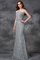 Meerjungfrau Satin Sittsames Bodenlanges Brautjungfernkleid mit Applikation - Bild 27
