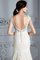 Meerjungfrau Stil Ärmelloses Normale Taille V-Ausschnitt Brautkleid mit Bordüre - Bild 8