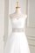 Spitze Ärmelloses Empire Taille Brautkleid mit Bordüre mit Schleife - Bild 1