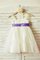 A-Line Prinzessin Reißverschluss Empire Taille Blumenmädchenkleid aus Tüll - Bild 3