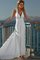 Gericht Schleppe Perlenbesetztes Empire Brautkleid aus Tüll mit V-Ausschnitt - Bild 1