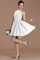 Reißverschluss Ärmelloses Natürliche Taile Kurzes Brautjungfernkleid mit Bordüre - Bild 35