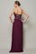 Trägerlos Perlenbesetztes Normale Taille Anständiges Abendkleid aus Chiffon - Bild 2
