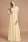 A-Line Prinzessin Chiffon Bodenlanges Brautjungfernkleid mit Reißverschluss - Bild 11