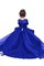 Normale Taille Duchesse-Linie Satin Blumenmädchenkleid mit Gürtel mit Schleife - Bild 2