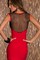 Ausschnitt Elegant Polyester Juwel Damen Bodycon Club Kleider - Bild 2