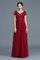Prinzessin Chiffon Normale Taille V-Ausschnitt Bodenlanges Brautmutterkleid - Bild 3